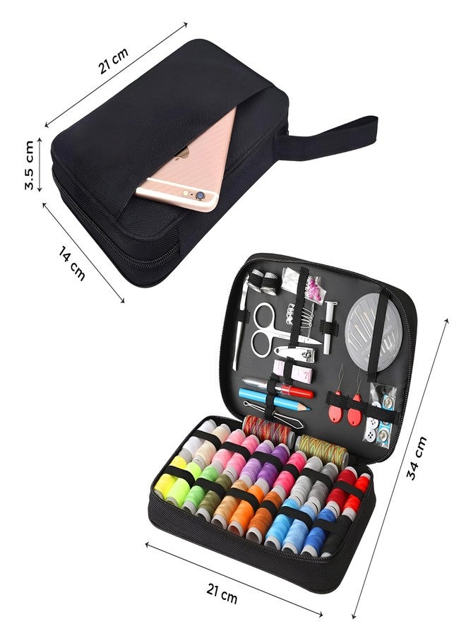 NFI essentials 84 Pcs Sewing Kit Stiching Set Tailor Thread Box Travel DIY Accessories Needles, Thread, Sewing Tools, Sui Dhaga All in One Combo Tailoring Materials - Image 4